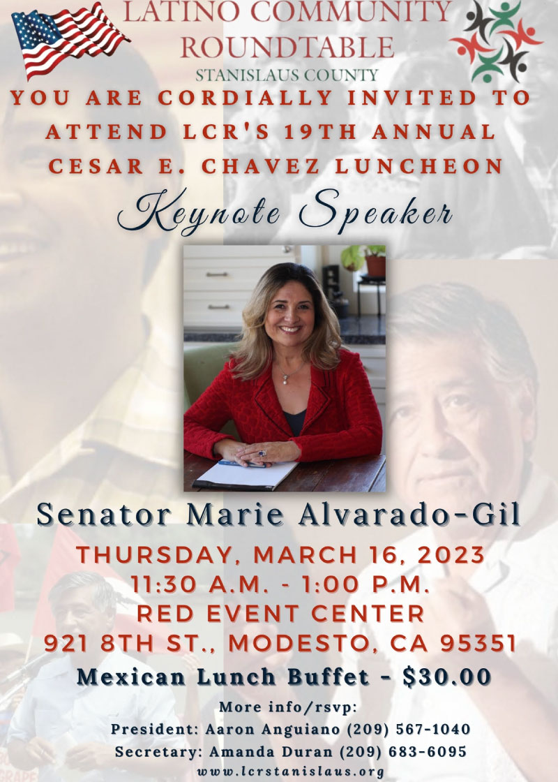 Senator Marie Alvarado-Gil - Keynote Speaker for Latino Community Roundtable in Stanislaus County
